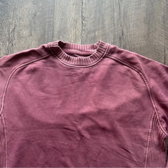 Aerie | Oversized Red Mock Neck Long Sleeve Slouchy Lounge Sweatshirt Small - Picture 6 of 12